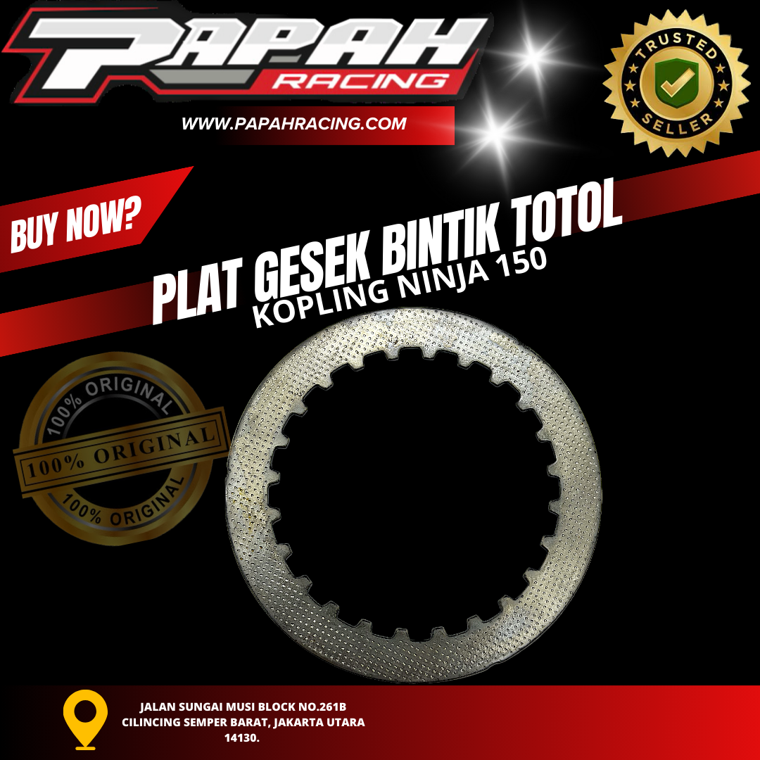 PLAT GESEK BINTIK TOTOL KOPLING NINJA 150